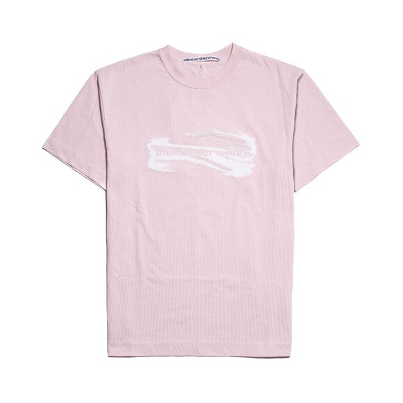 Alexander Wang Short Sleeve With Soap Suds Print T-Shirt Pink